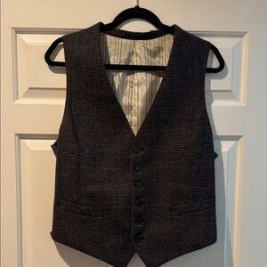 Men's Gray Checkered Vest